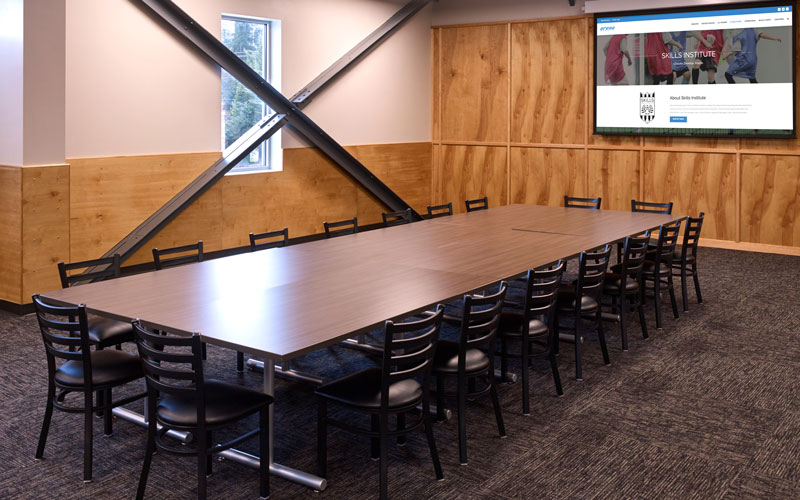 Arena Sports Mill Creek location conference room