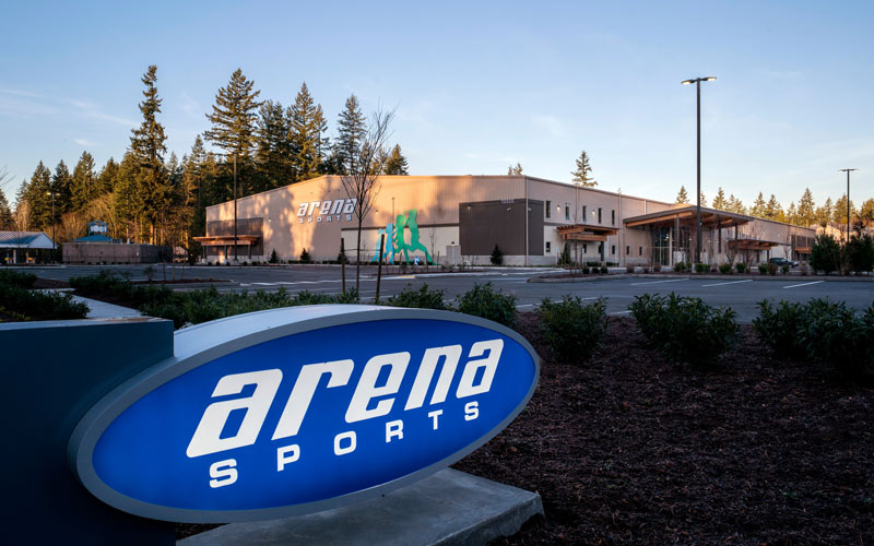 Arena Sports Mill Creek location exterior