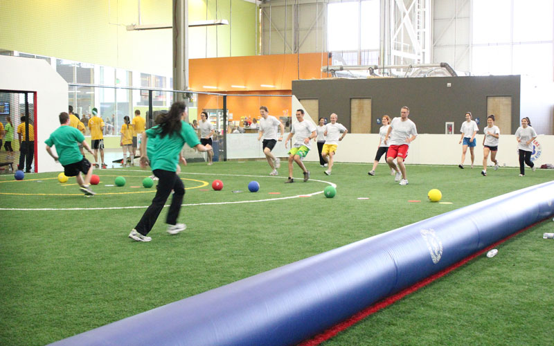 Group Events Dodgeball Game at Indoor Field