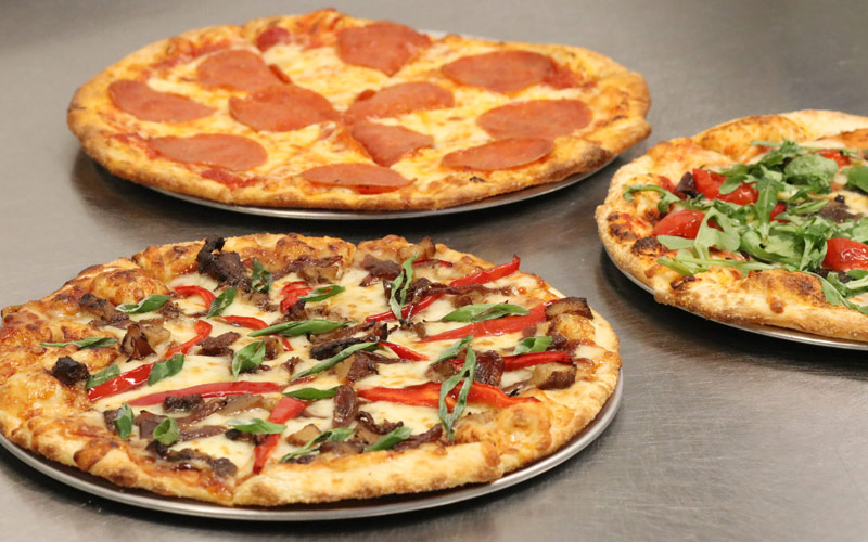 Moe's Kitchen variety of pizzas