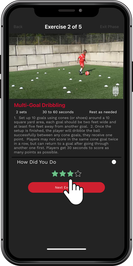 Rating-Exercises Skills Institute Mobile App Example of Rating Exercises