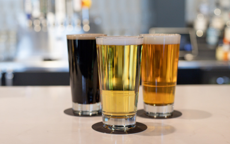 Beers on a bar
