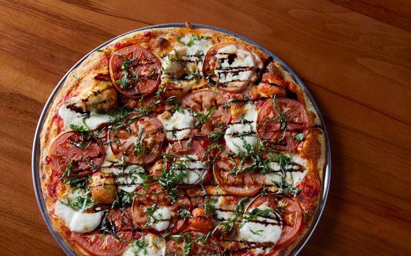 Large Margherita Pizza with Balsamic Glaze