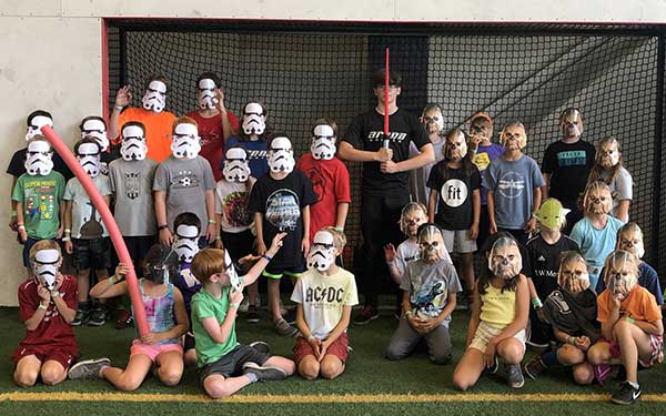 Kids at Arena Sports summer camp dress for Star Wars day