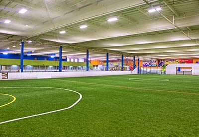 The indoor soccer fields are perfect for a Corporate Event at Arena Sports Redmond